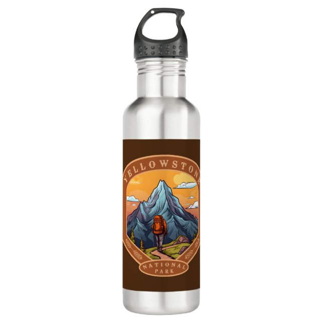 Yellowstone National Park 710 Ml Water Bottle (Front)