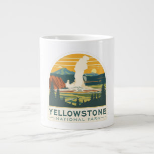 Yellowstone National Park Adventure Design Large Coffee Mug