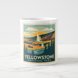 Yellowstone National Park Adventure Design Large Coffee Mug