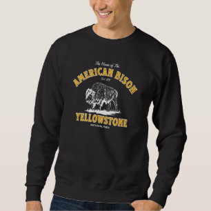 Yellowstone National Park American Bison Wildlig Sweatshirt