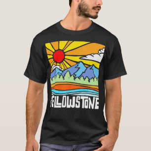 Yellowstone National Park Artistic Nature  Mountai T-Shirt
