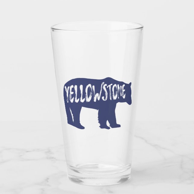 Yellowstone National Park Bear Glass (Front)