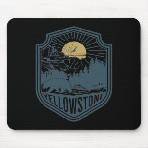 Yellowstone National Park Bear Nature Hiking Outdo Mouse Pad