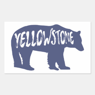 Yellowstone National Park Bear Rectangular Sticker