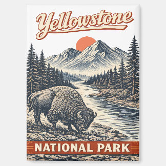 Yellowstone National Park - Bison Magnet