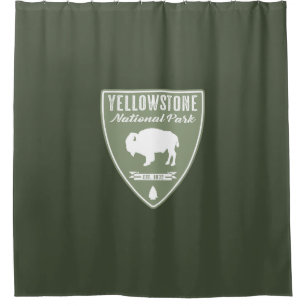 Yellowstone National Park Bison Shower Curtain