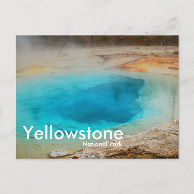 Yellowstone National Park, Blue Pool Postcard (Front)