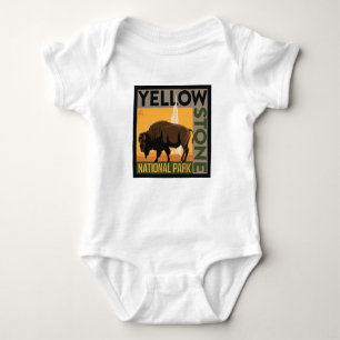 Yellowstone National Park Buffalo Baby Bodysuit