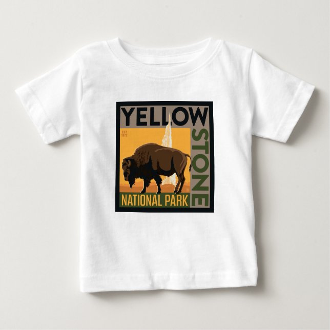 Yellowstone National Park | Buffalo Baby T-Shirt (Front)