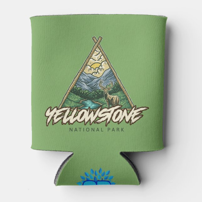 Yellowstone National Park Can Cooler (Front)