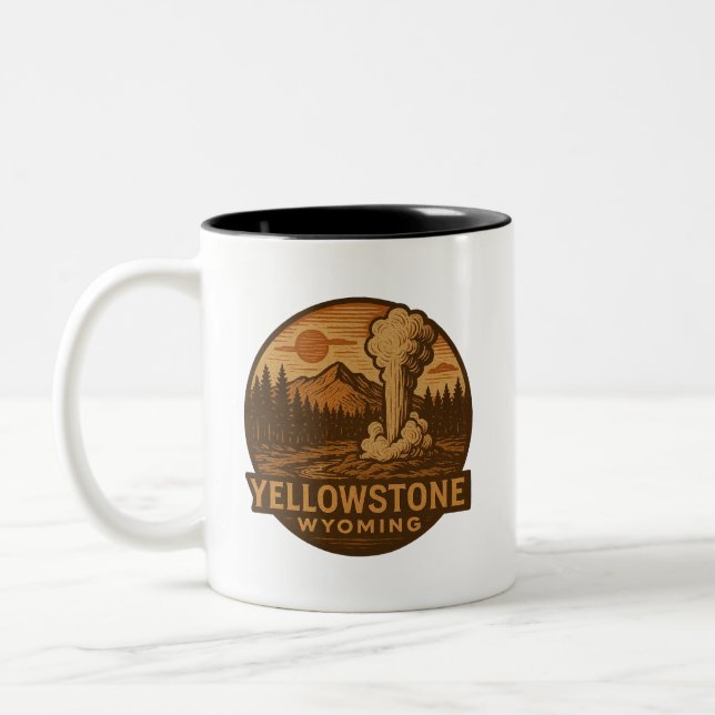 Yellowstone National Park Ceramic Mug  (Left)