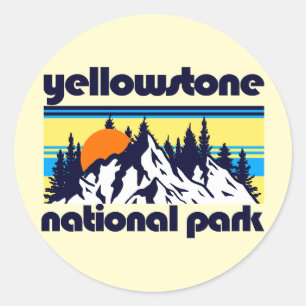 Yellowstone National Park Classic Round Sticker