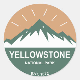 Yellowstone National Park Classic Round Sticker