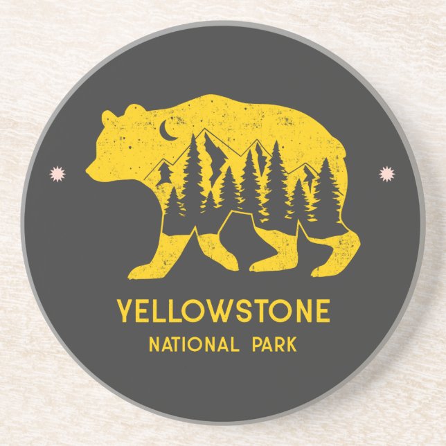 Yellowstone National Park Coaster (Front)