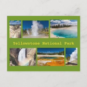Yellowstone National Park Collage Postcard