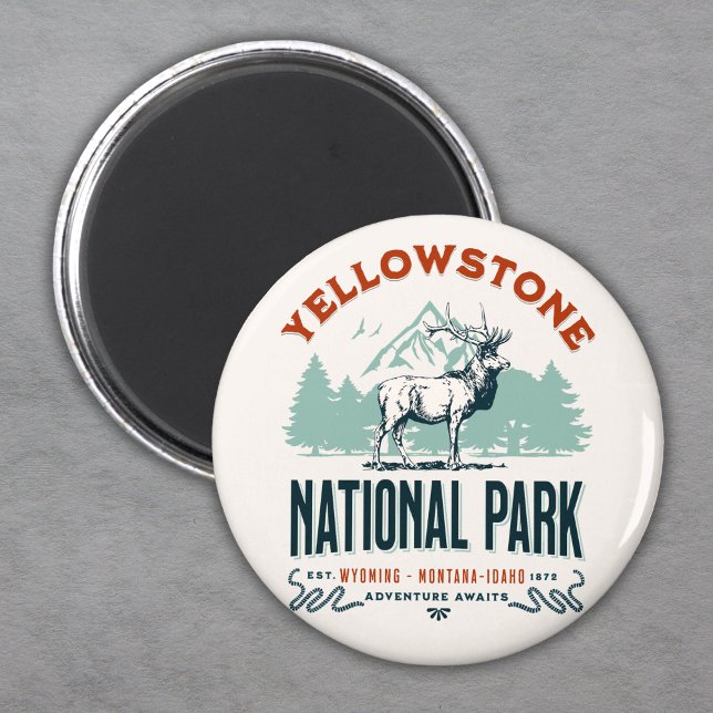 Yellowstone National Park Cute Landscape Magnet (Creator Uploaded)