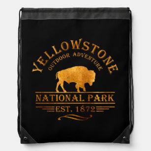 Yellowstone national park drawstring bag