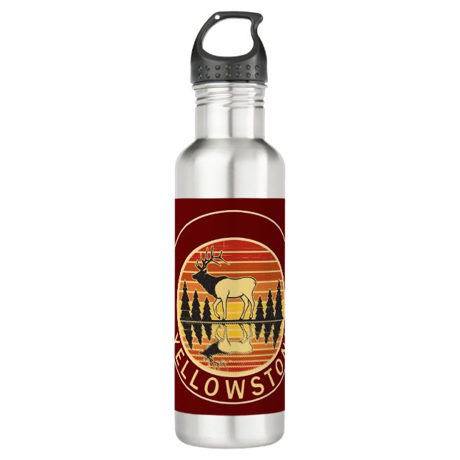 Yellowstone National Park Elk 710 Ml Water Bottle (Front)