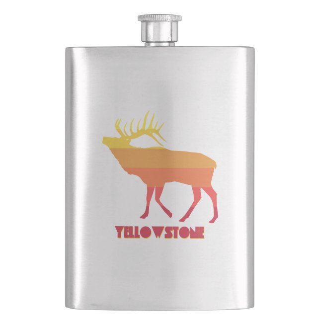 Yellowstone National Park Elk Hip Flask (Front)