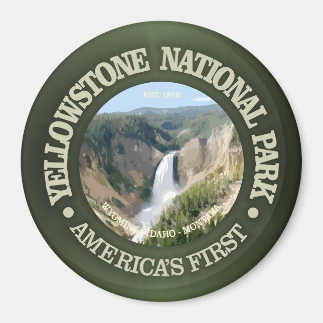 Yellowstone National Park (falls) Magnet (Front)