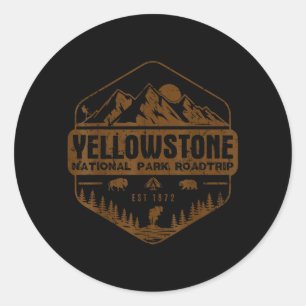 Yellowstone National Park Family Road Trip Classic Round Sticker