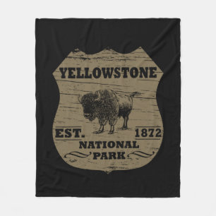 Yellowstone national park fleece blanket