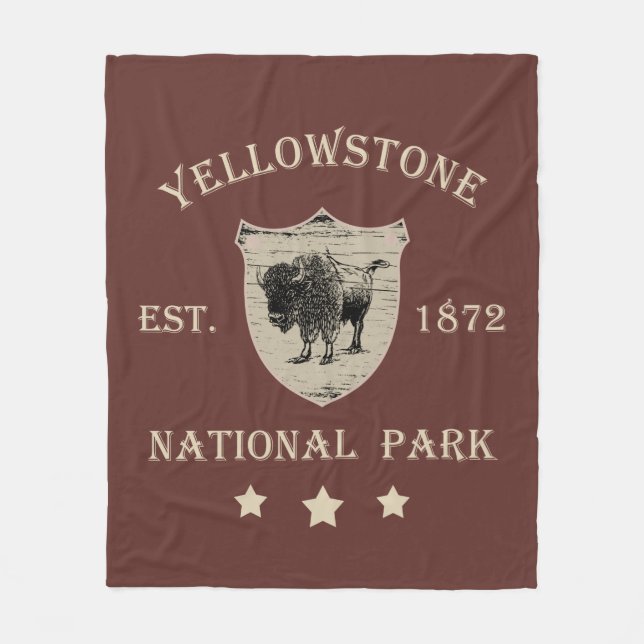 Yellowstone national park fleece blanket (Front)