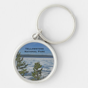 Yellowstone National Park Frozen Lake Photo Nature Key Ring