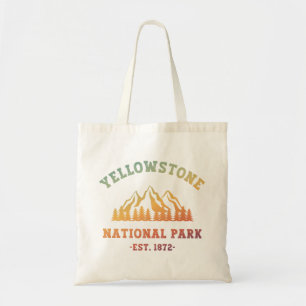 Yellowstone National Park Gradient Hiking Camping Tote Bag