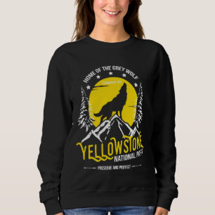 Yellowstone National Park Grey Wolf Hiking & Camp Sweatshirt