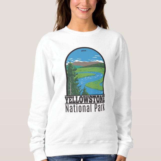 Yellowstone National Park Hayden Valley Vintage Sweatshirt (Front)