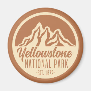Yellowstone National Park Hiking Camping Magnet