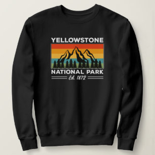 Yellowstone National Park Hiking Camping Retro Sweatshirt