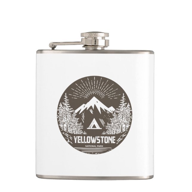 Yellowstone National Park Hip Flask (Front)