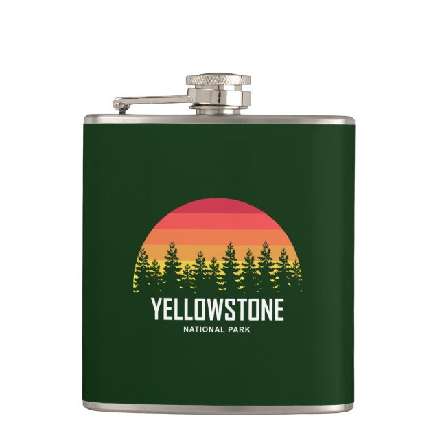 Yellowstone National Park Hip Flask (Front)