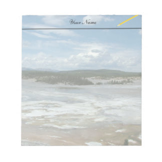 Yellowstone National Park hot land, geyser Notepad