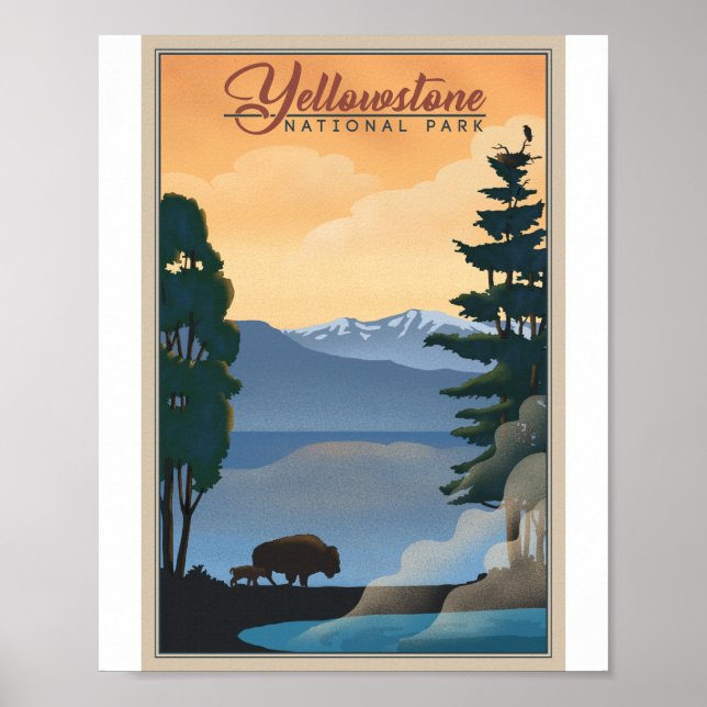 Yellowstone National Park Litho Artwork Poster (Front)