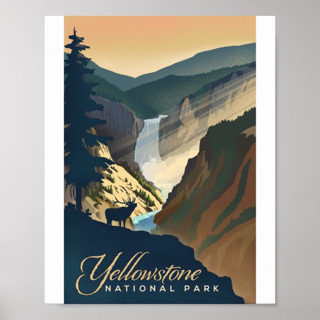 Yellowstone National Park Litho Artwork Poster (Front)