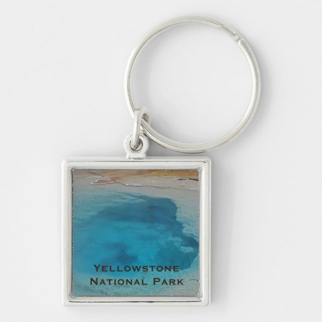 Yellowstone National Park Lovely Blue Pool Nature Key Ring (Front)
