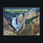 Yellowstone National Park, Lower Falls Postcard<br><div class="desc">Beautiful postcard photo of Yellowstone National Park's Grand Canyon Lower Falls.  Ready to customise and send to friends or family.</div>