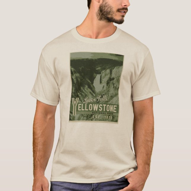Yellowstone National Park Lower Falls Tee Shirt (Front)