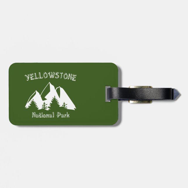 Yellowstone National Park Luggage Tag (Back Horizontal)