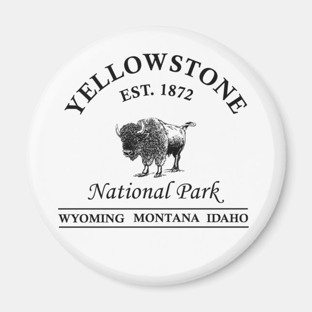 Yellowstone national park magnet (Front)