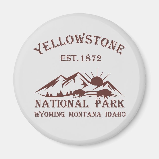 Yellowstone national park magnet (Front)