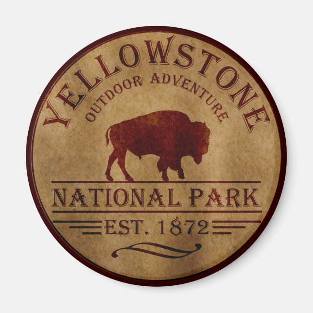 Yellowstone national park magnet (Front)