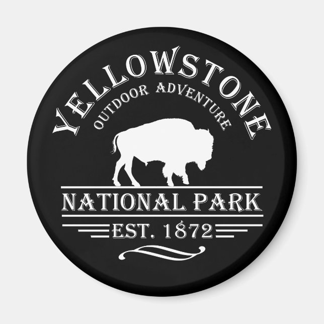 Yellowstone national park magnet (Front)