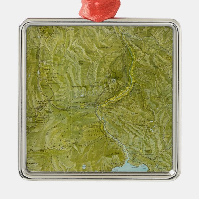 Yellowstone National Park Metal Tree Decoration (Front)
