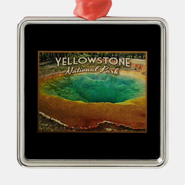 Yellowstone National Park Metal Tree Decoration (Front)