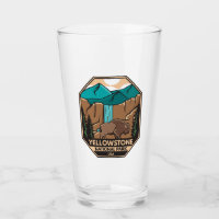 Yellowstone National Park Minimal Bison Retro