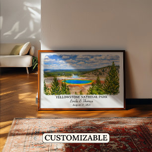 Yellowstone National Park Montana Poster, Custom Poster